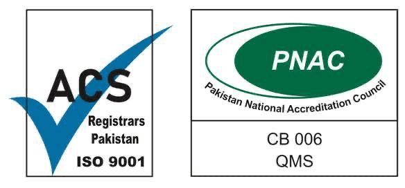 ACS Registrars Pakistan ISO 9001 and PNAC accreditation marks